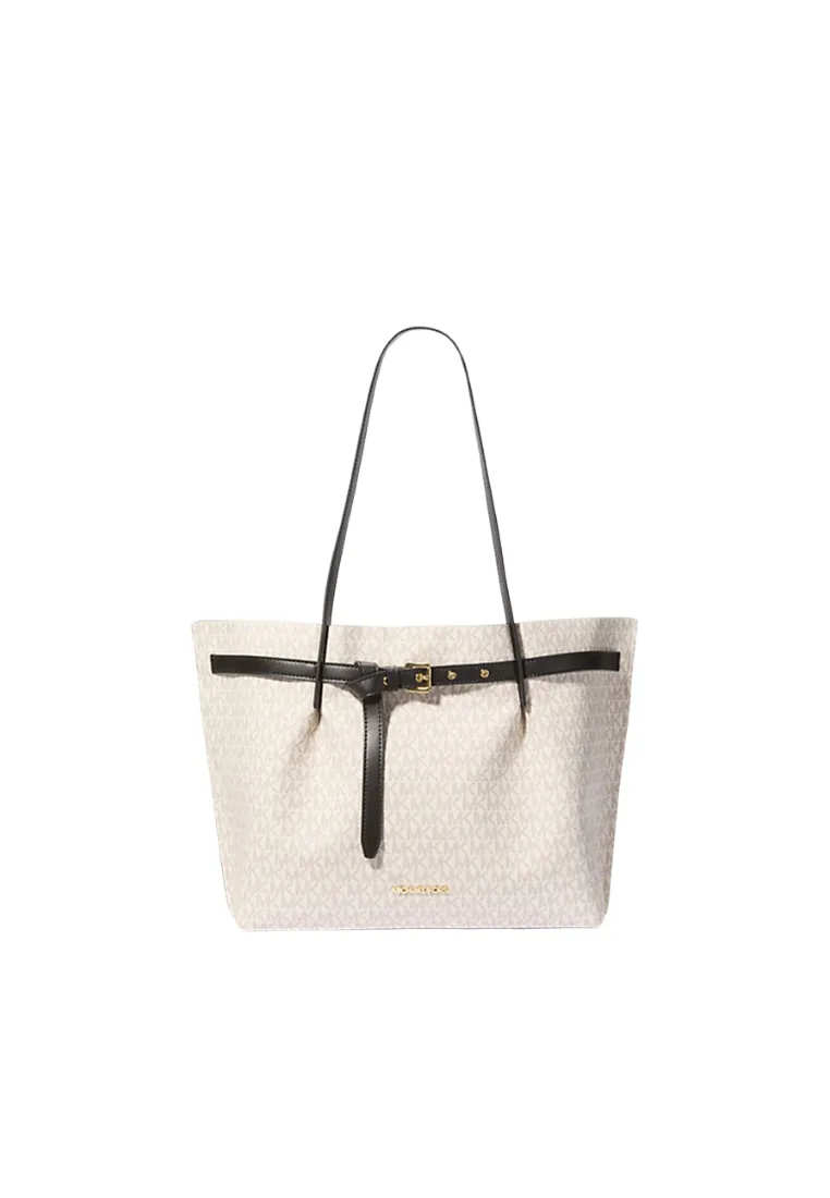 ( PREORDER ) Michael Kors Brooklyn Tote Bag Oversized Cotton Canvas In Natural 33S4LBNT4C