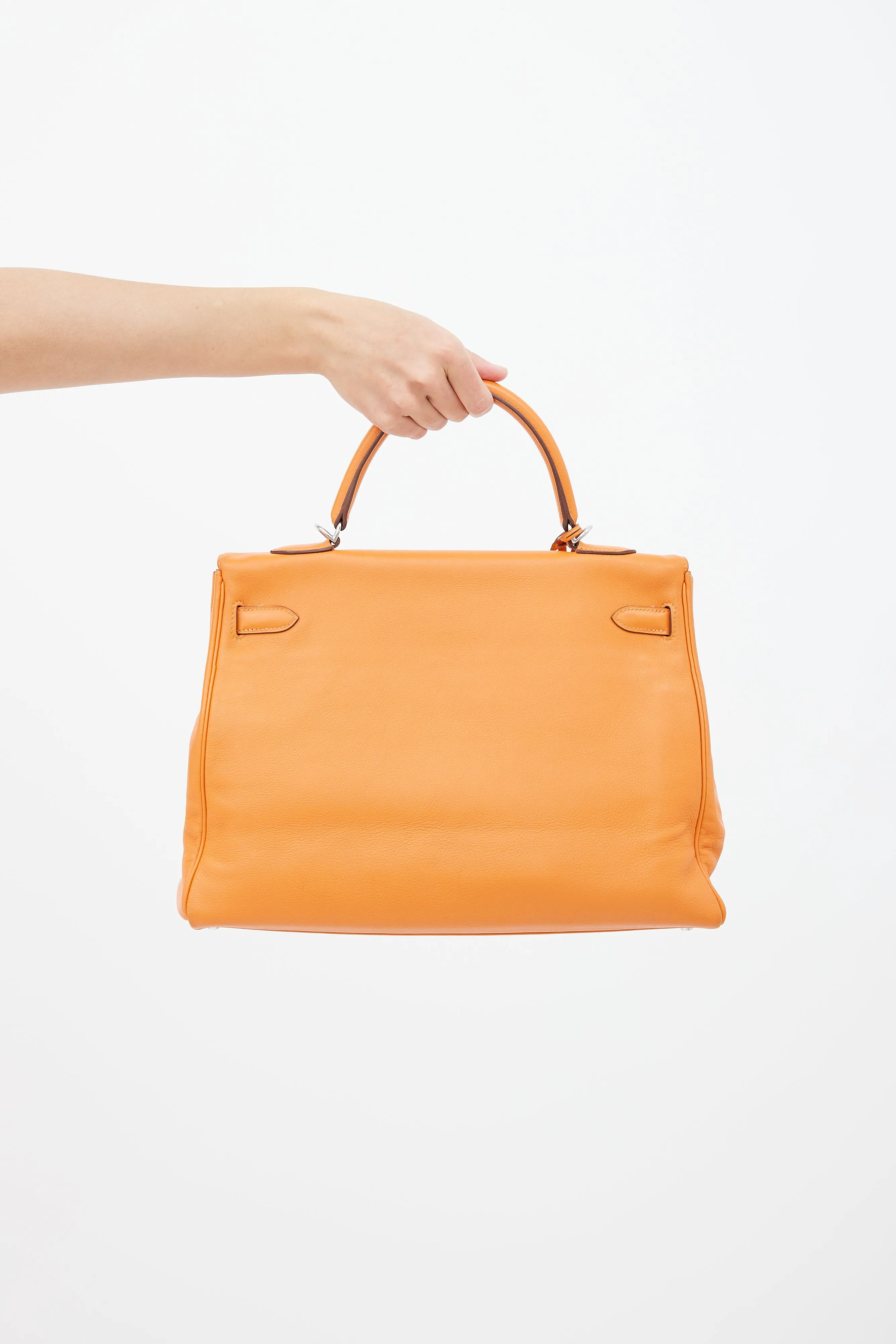 2011 Orange Retourne Kelly 35 Leather Bag