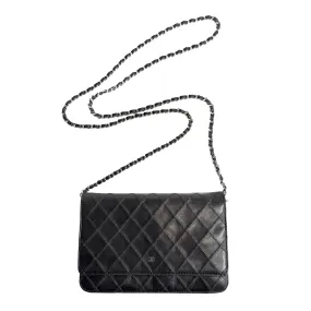 2012 Black Wallet on Chain Bag