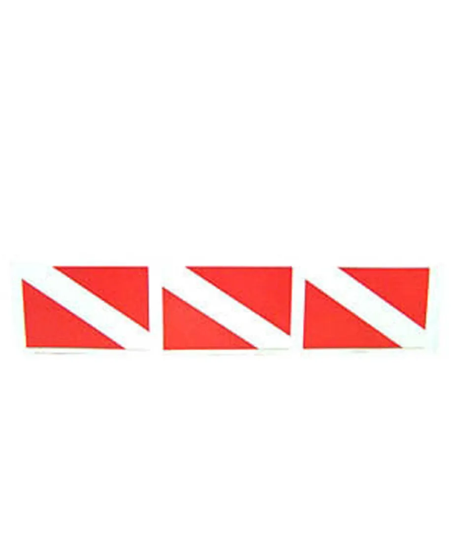 3 Piece Dive Flag Sticker for Your Car, Boat, or Home