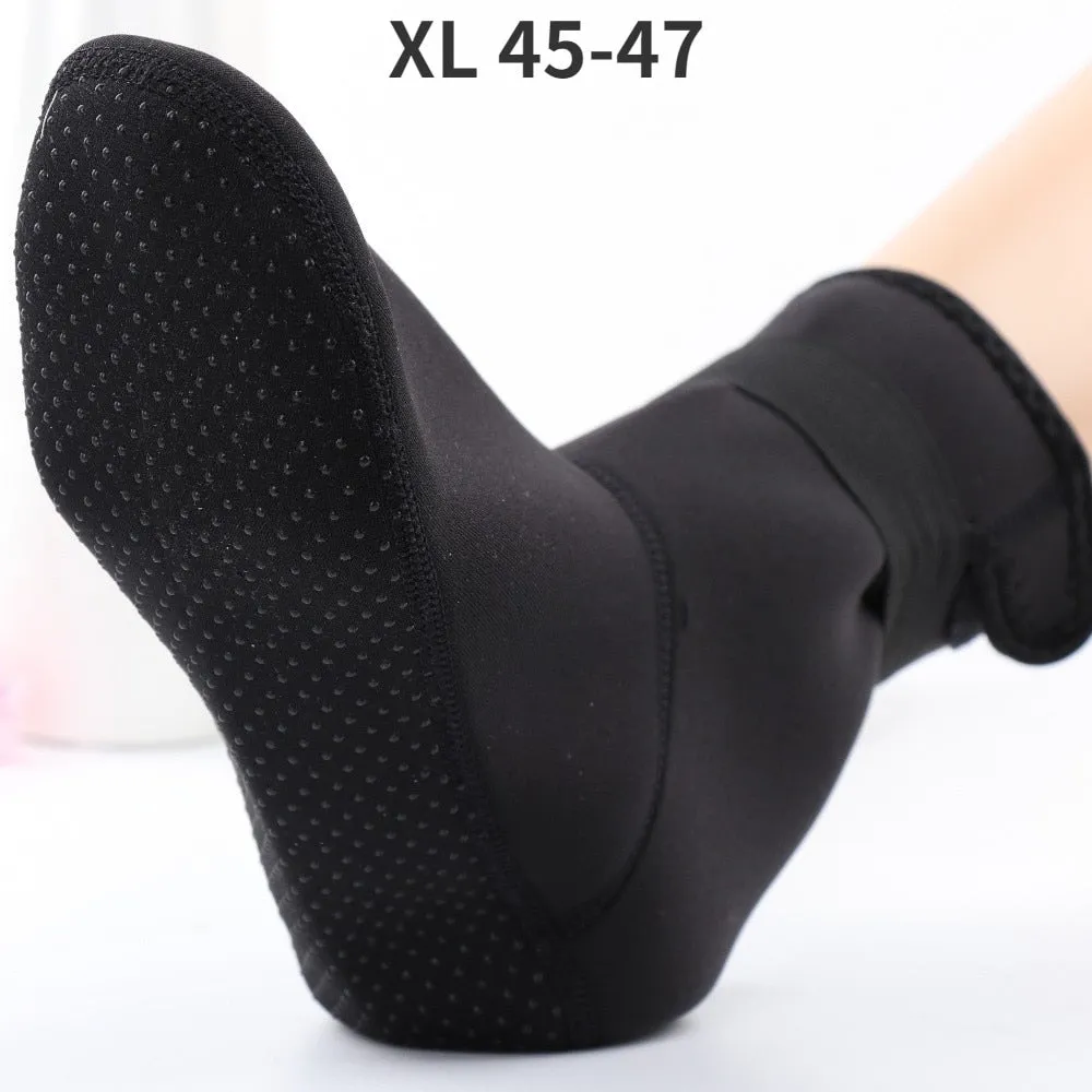 3MM Neoprene Socks Diving Socks Non-Slip Waterproof Adjustable Scuba Snorkeling Socks for Beach Swimming Boarding Water Sports