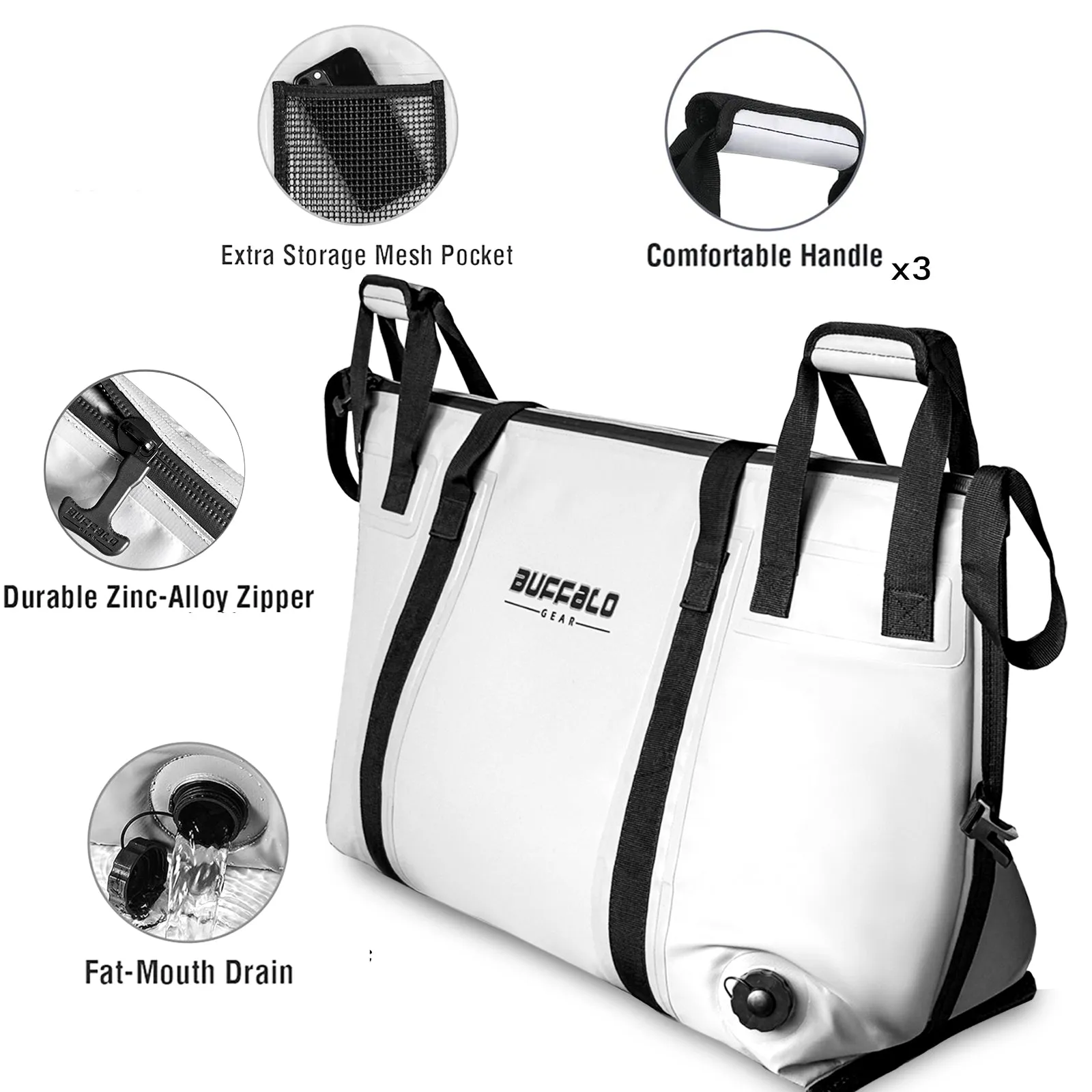 55L Insulated Fish Cooler Bag With Flat Bottom