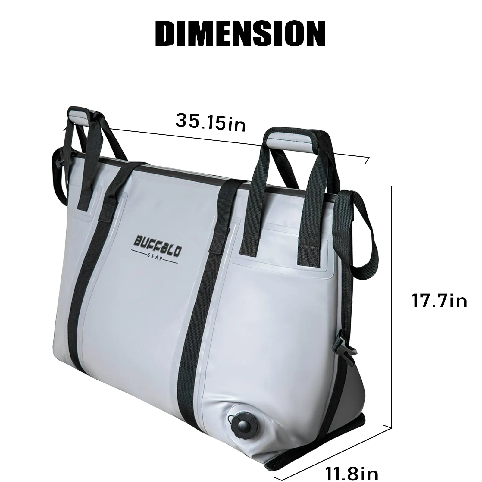 55L Insulated Fish Cooler Bag With Flat Bottom