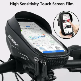 6.5 Inch Touch Screen Bicycle Bags,MTB Cycling Bike Head Tube Bag,Bicycle Handlebar Cell Mobile Phone Bag Case Holder For Bike