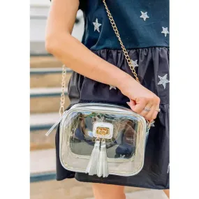 Addison Clear Crossbody-Platinum