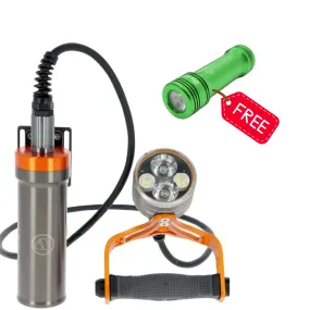 Apeks Luna-X Grey Orange Torch With Free Apeks Luna Mini Torch