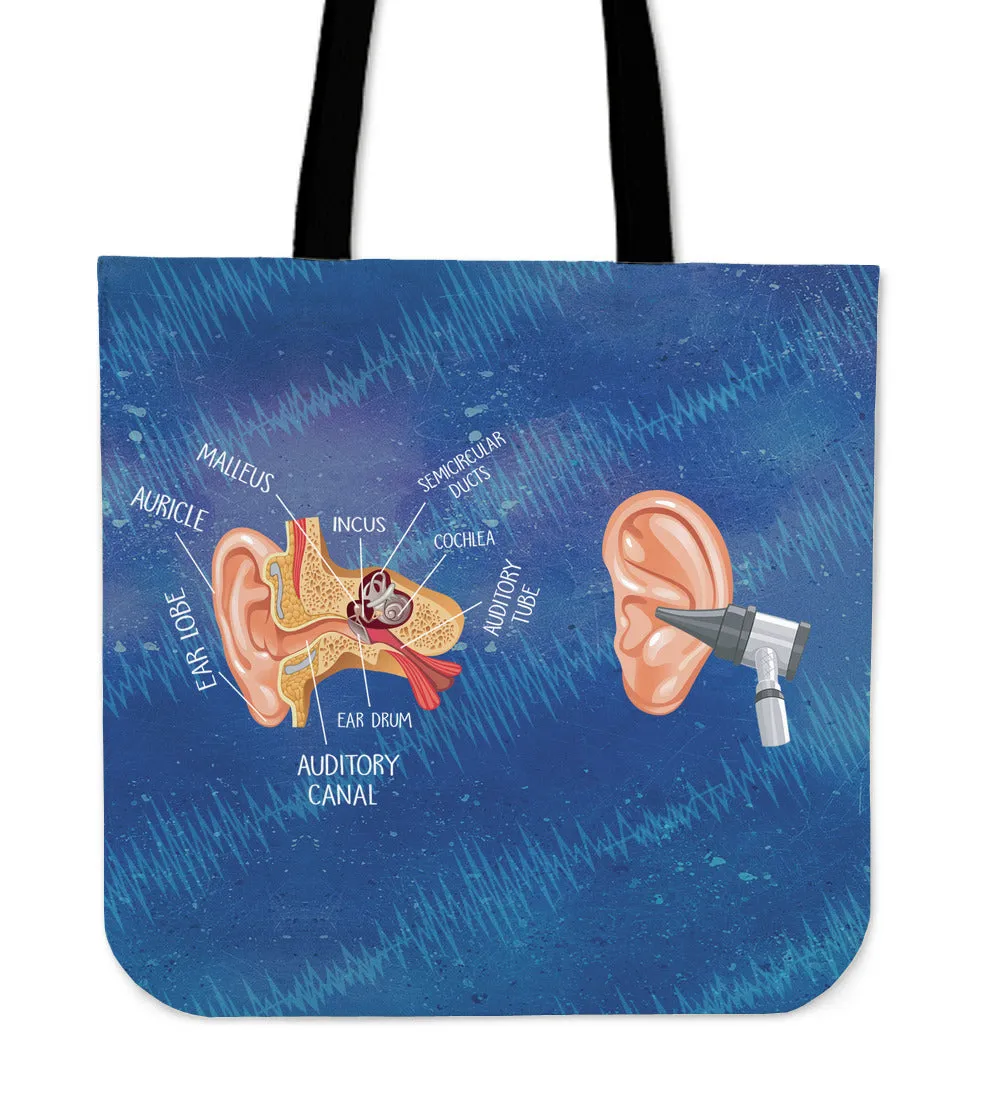 Audiology Linen Tote Bag