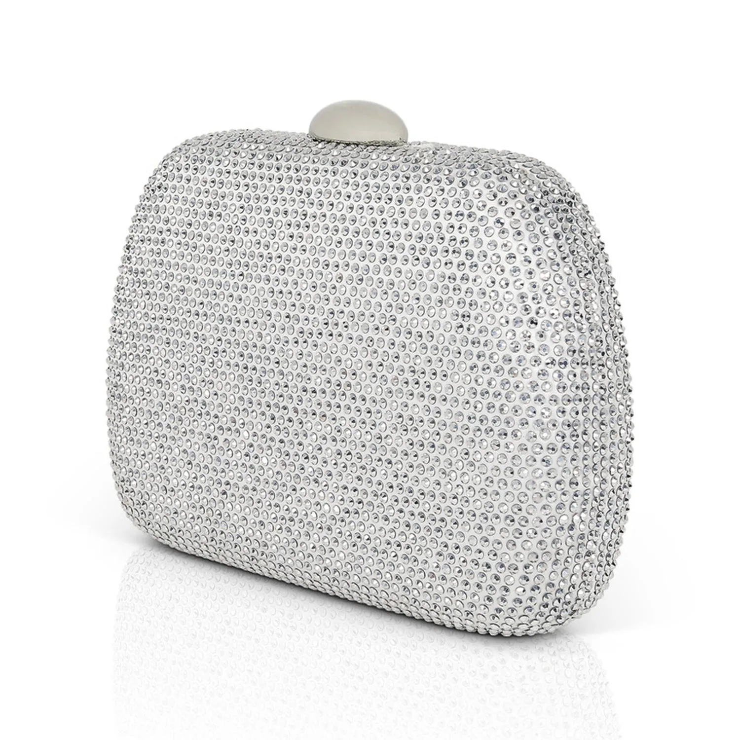 Badgley Mischka Women's Blossom Crystal Miniaudiere in White