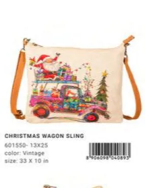 Bag Sling Sling Christmas Wagon 8x10" 601550