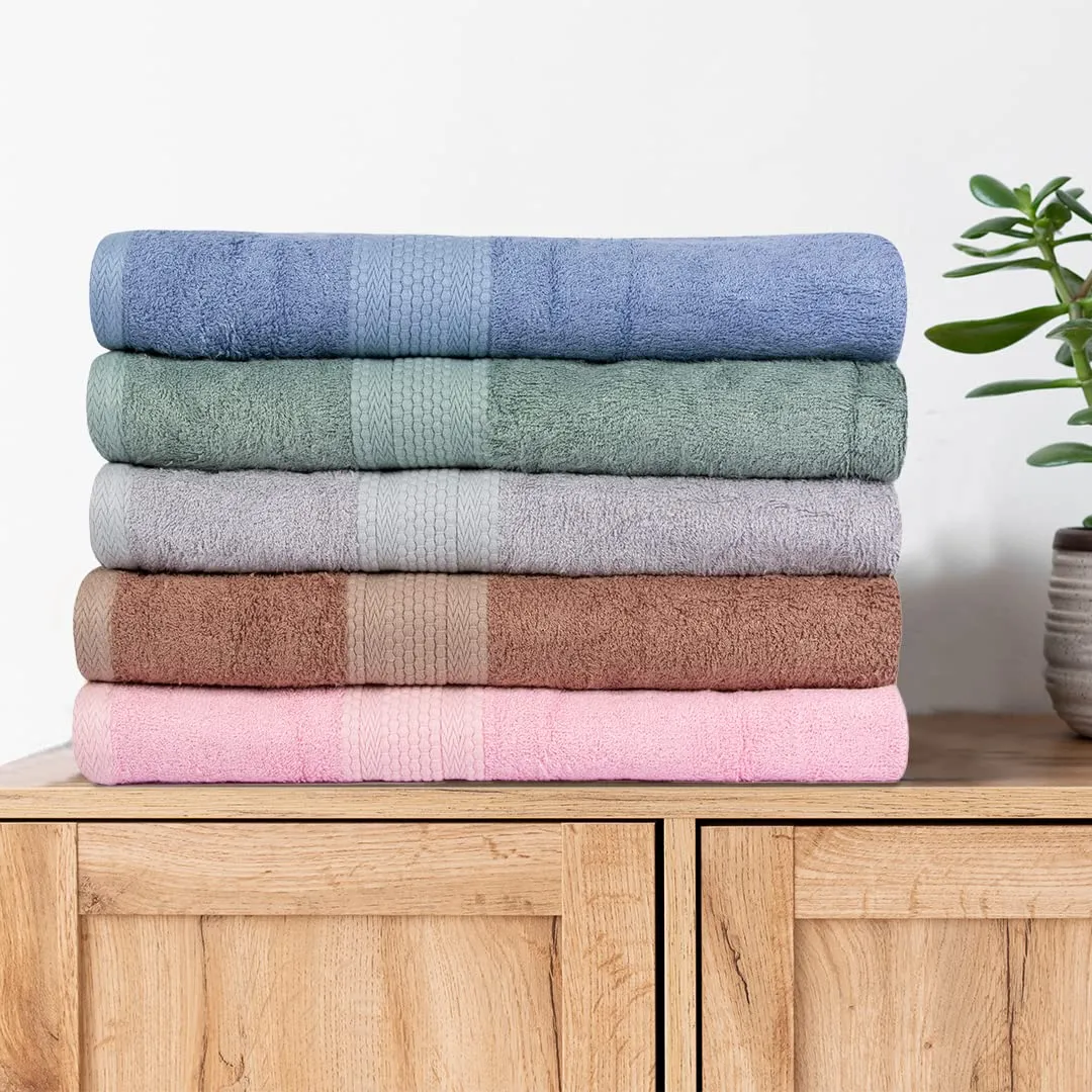 BePlush Bamboo Towels for Bath | Ultra Soft, Highly Absorbent, Quick Dry, Anti Bacterial Bamboo Bath Towel for Men & Women || 450 GSM, 27 x 55 Inches (1, Grey)