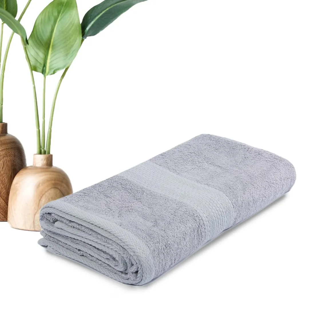 BePlush Bamboo Towels for Bath | Ultra Soft, Highly Absorbent, Quick Dry, Anti Bacterial Bamboo Bath Towel for Men & Women || 450 GSM, 27 x 55 Inches (1, Grey)