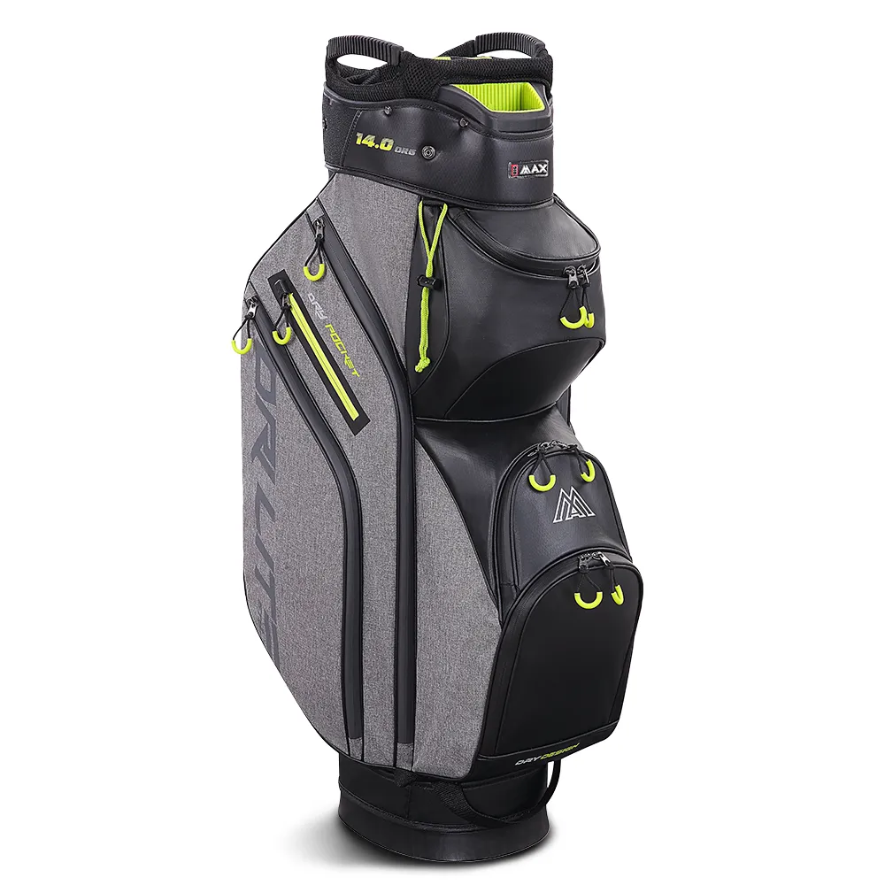 Big Max Dri Lite Style Cart Bag - Storm Charcoal/Black/Lime