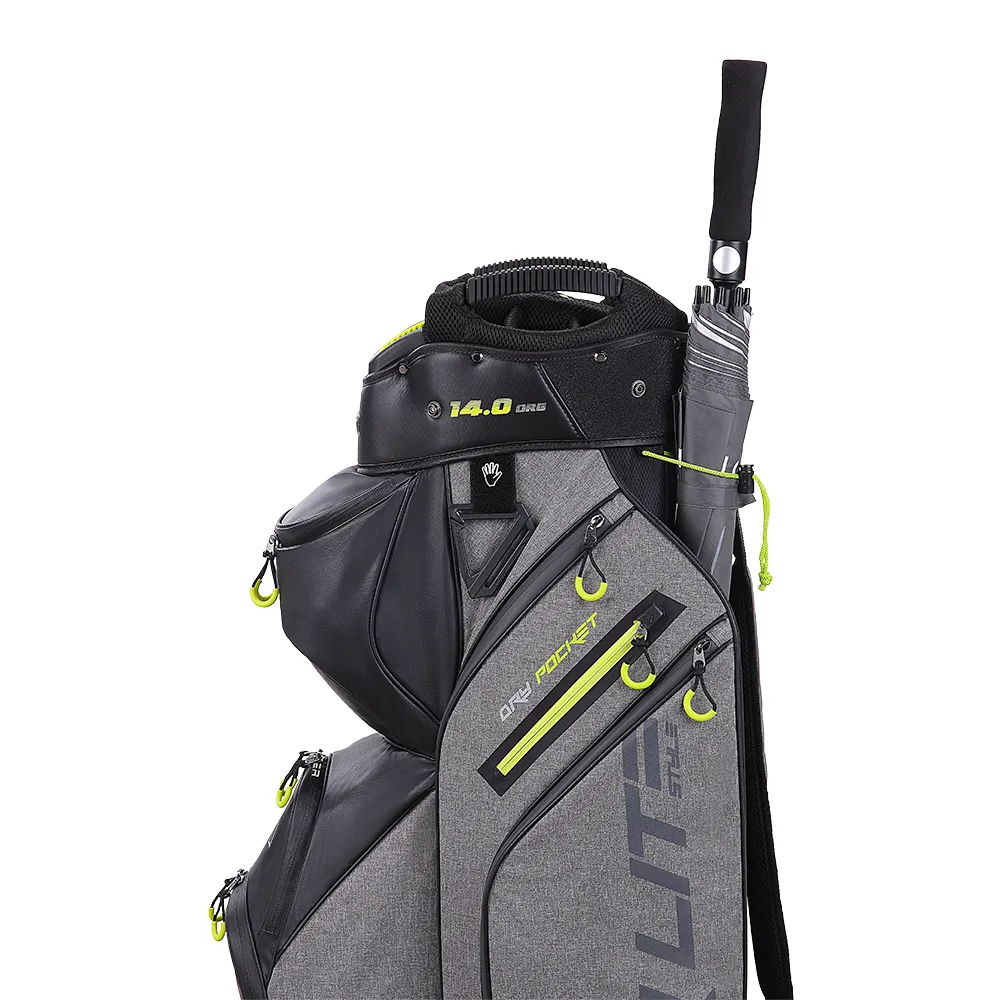 Big Max Dri Lite Style Cart Bag - Storm Charcoal/Black/Lime