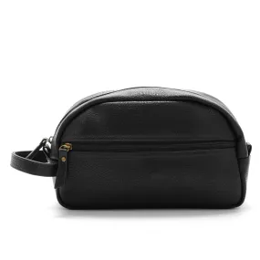 Black Braden Vegan Leather Dopp Kit