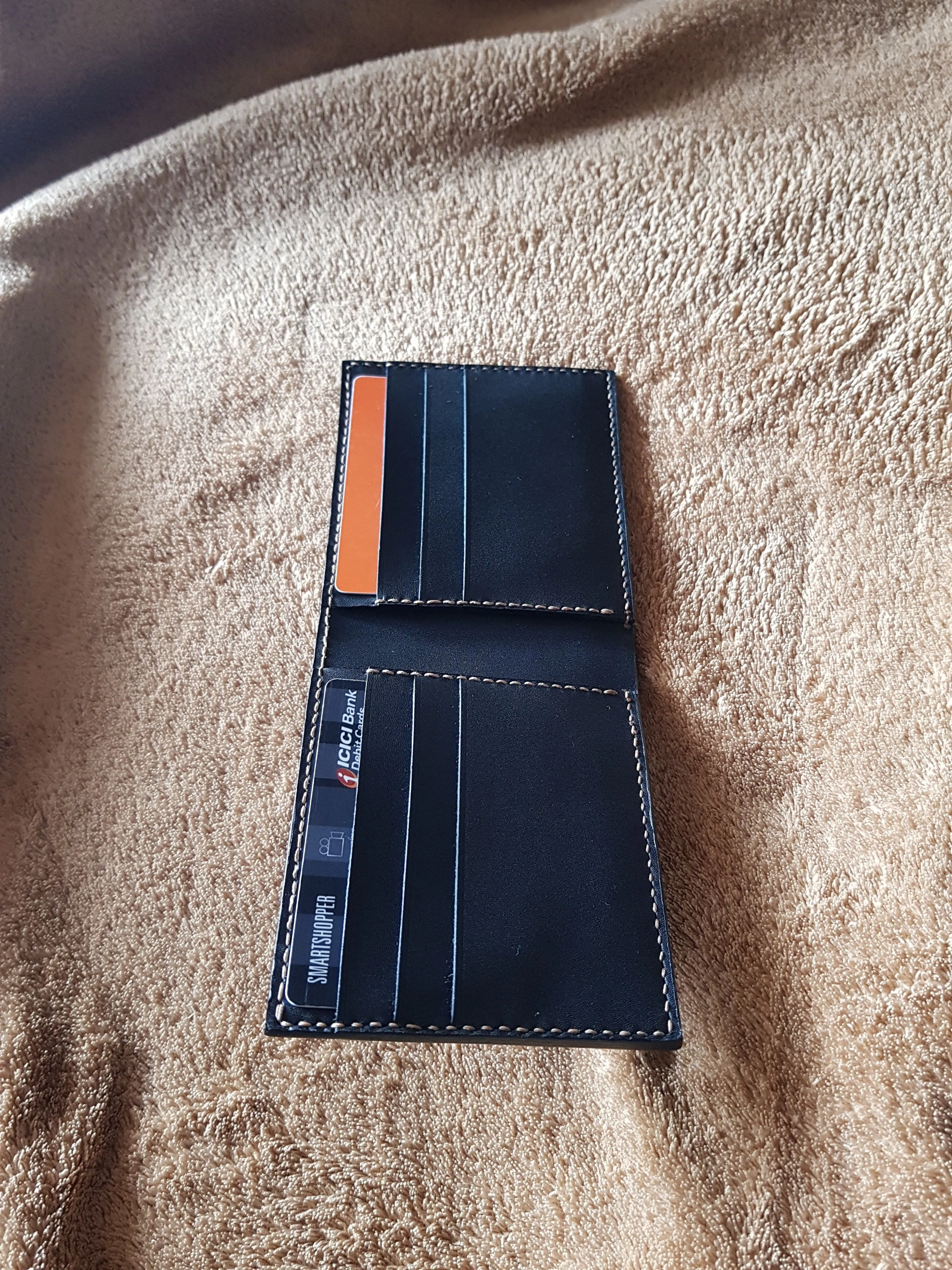 Black leather wallet