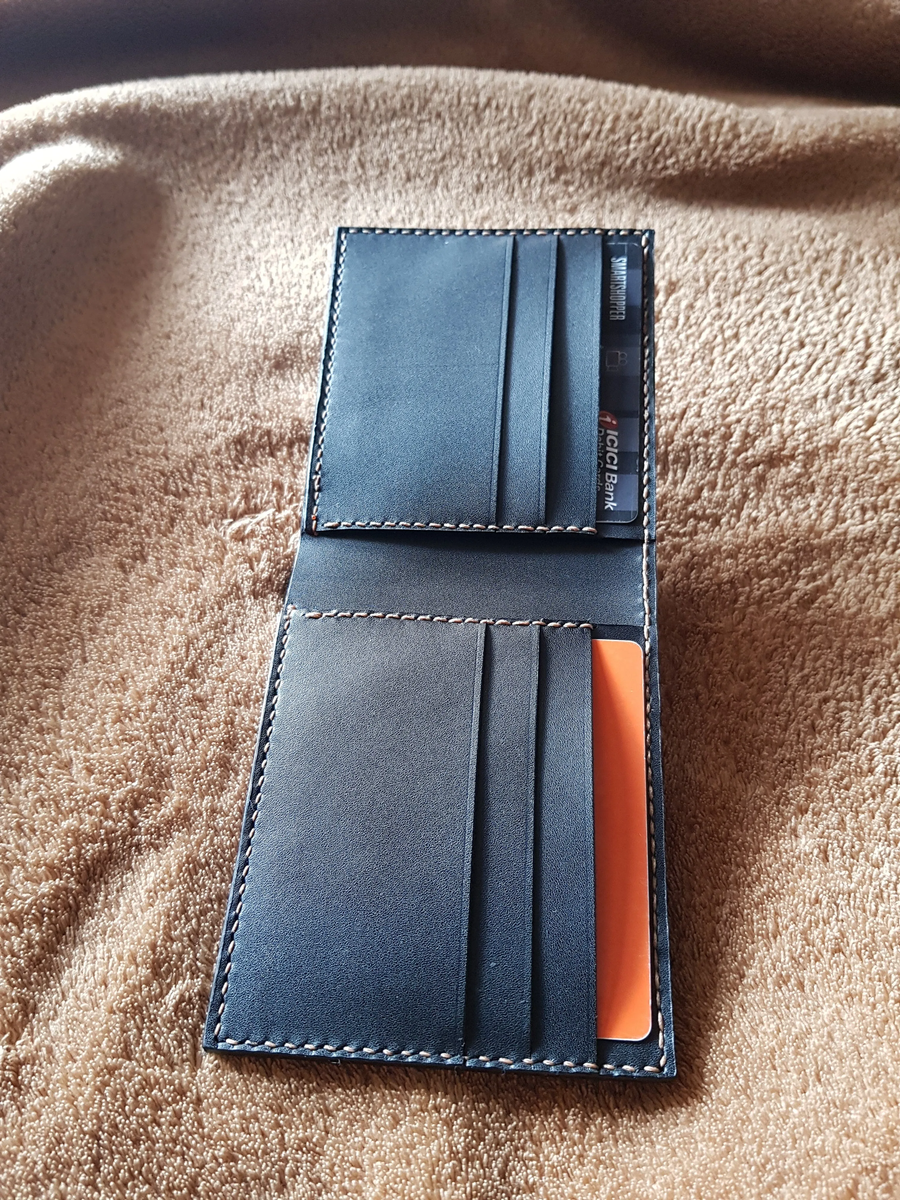 Black leather wallet