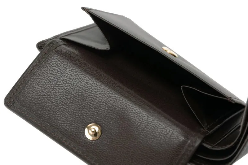 Box Calf Cow Leather Wallet with Coincase