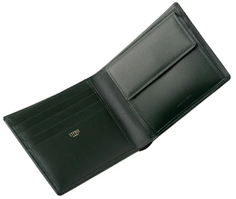 Box Calf Cow Leather Wallet with Coincase