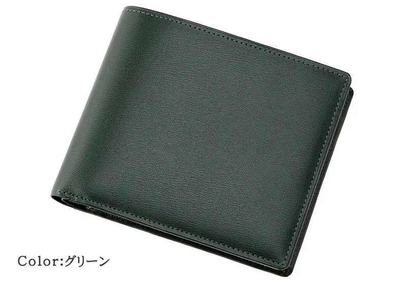 Box Calf Cow Leather Wallet with Coincase