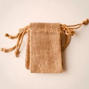 Burlap Bag With Drawstring 3" x 5"