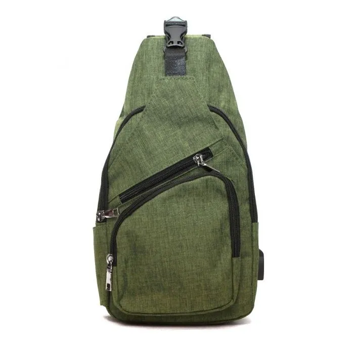 Calla-Daypack Nupouch Antitheft Usb Charging Connector Large Olive 2880