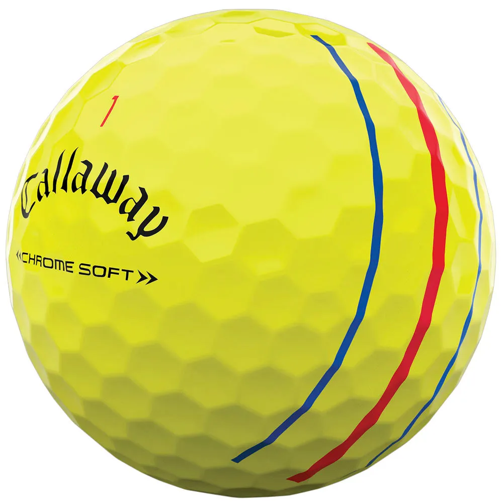 Callaway Chrome Soft Triple Track Golf Balls - Yellow - 4 for 3 (48 Pack)