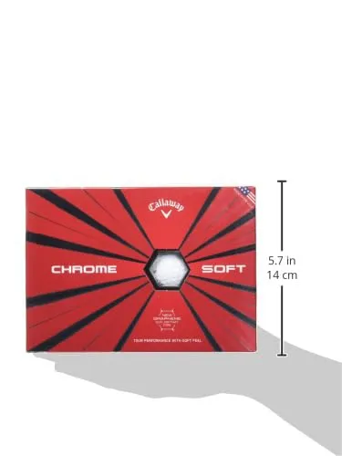 Callaway Golf Chrome Soft Golf Balls, (One Dozen), White (Prior Generation)