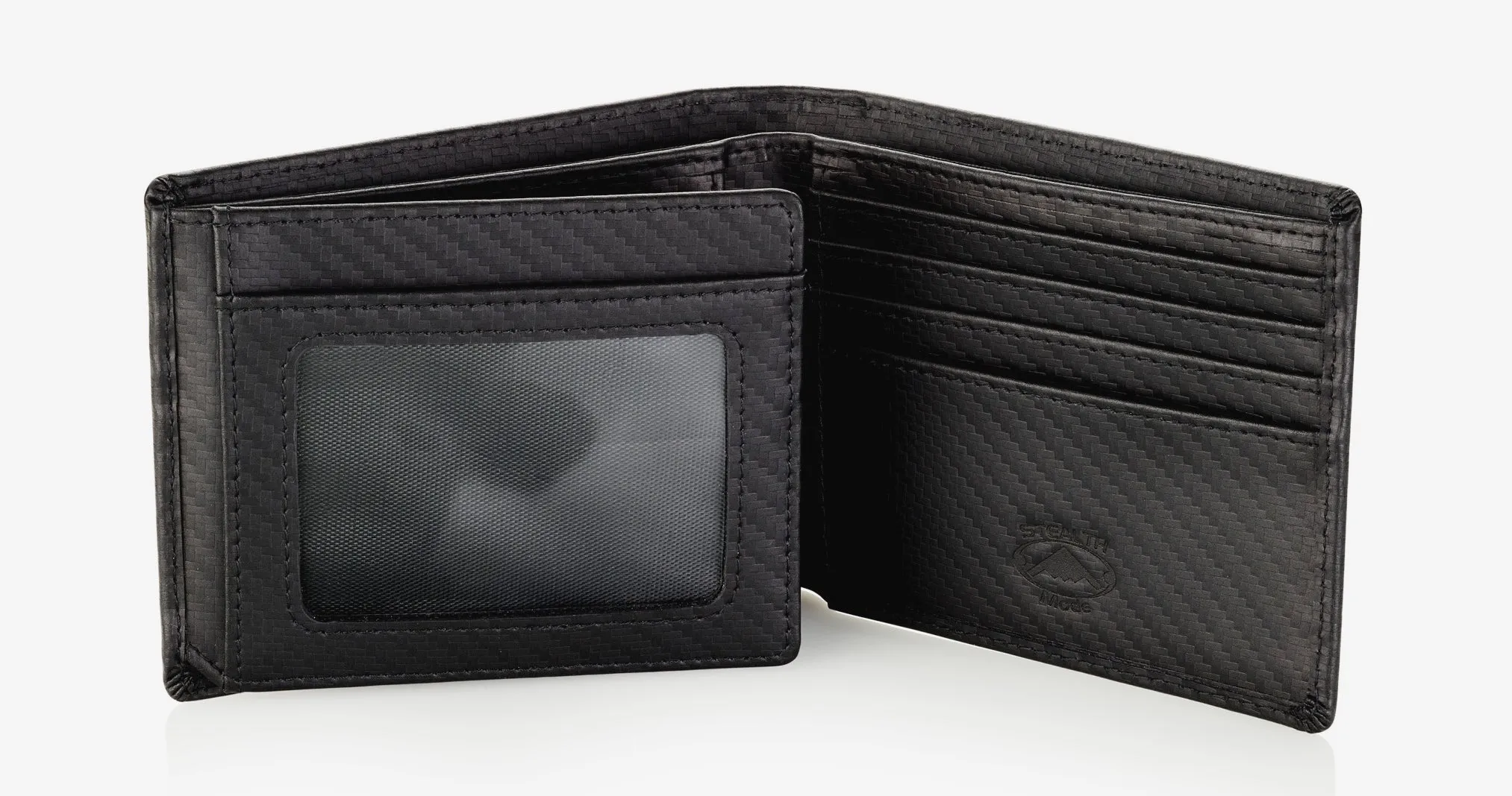 Carbon Fiber RFID Wallet With Flip Out ID Window and 12 Card Slots