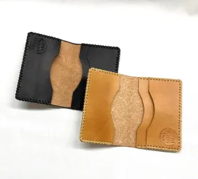 Card Case, Three Pockets. Black or Natural tan