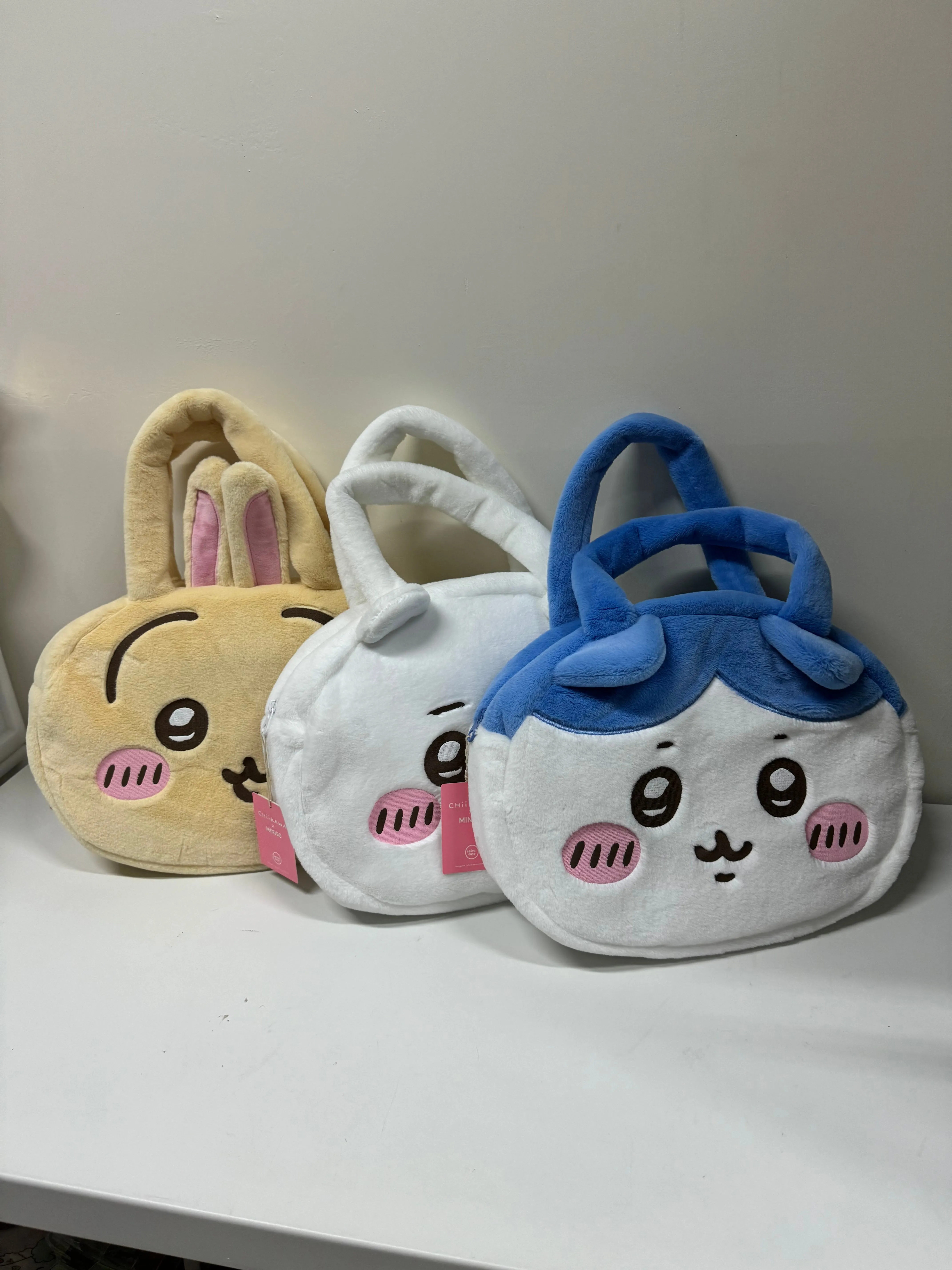 ChiiKawa X Miniso | ChiiKawa Hachiware Usagi Big Head Plush Bag - Kawaii items Room Decoration