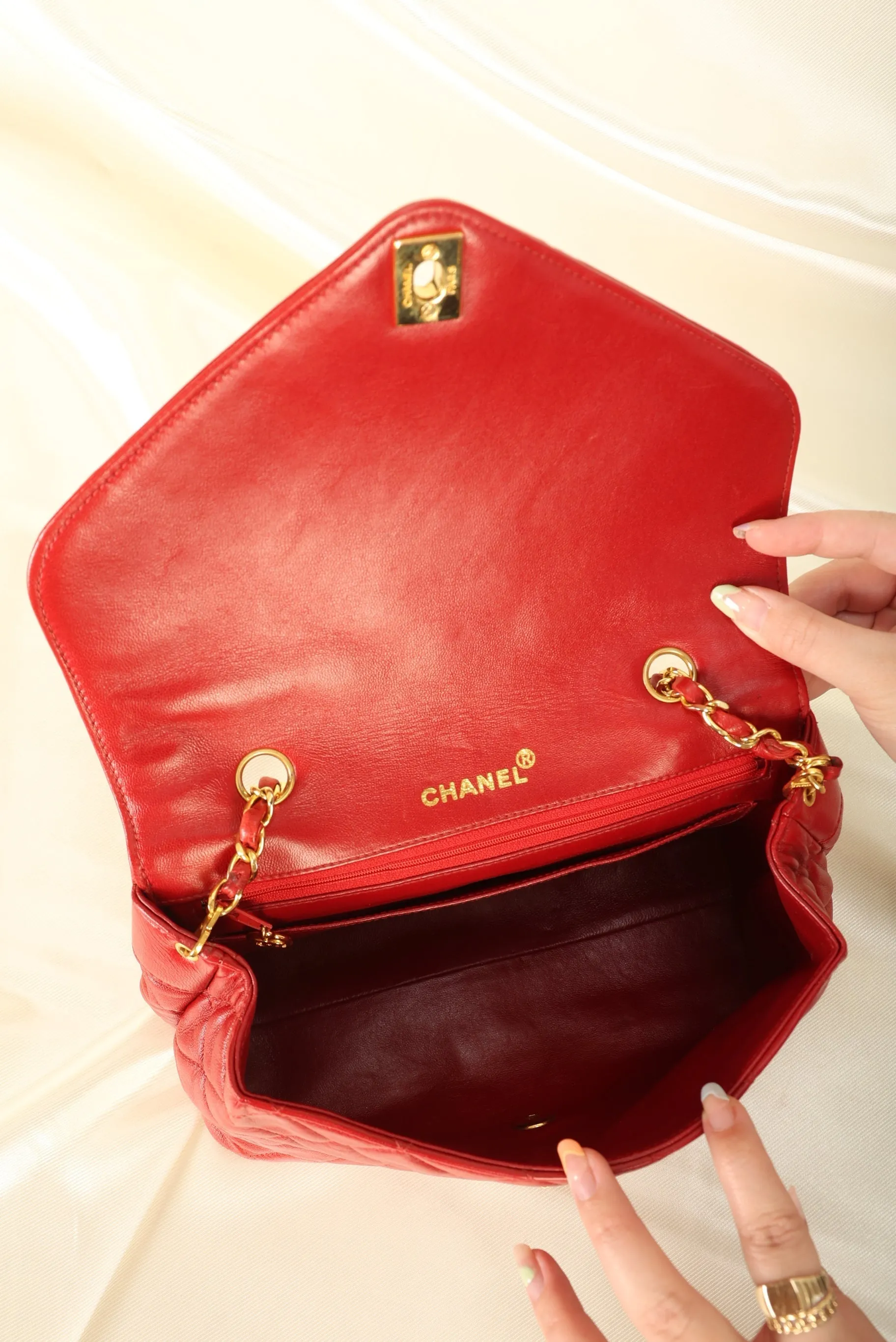 CL Lambskin Turnlock Flap Bag