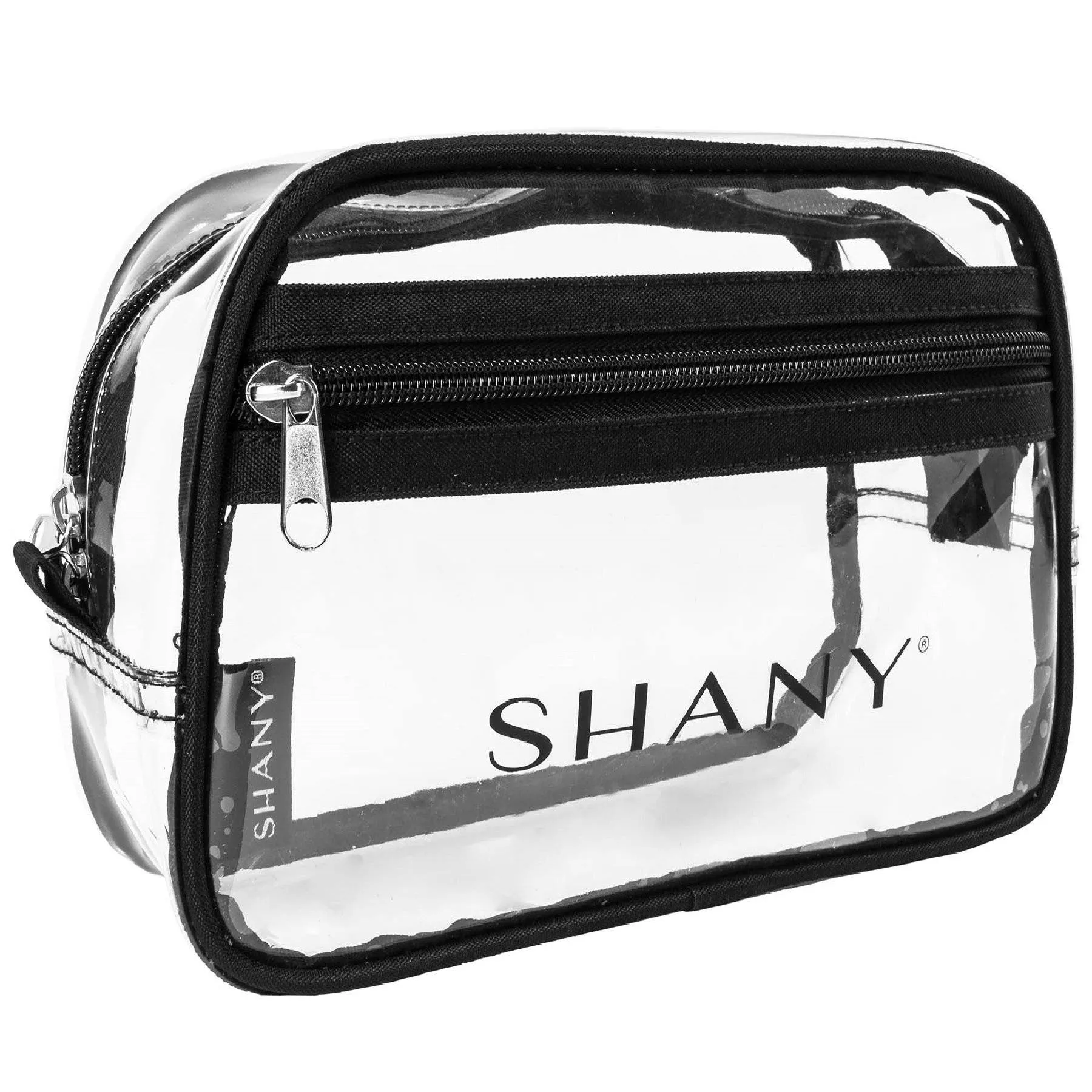 Clear Toiletry Makeup Carry-On Pouch with Zippered Compartment