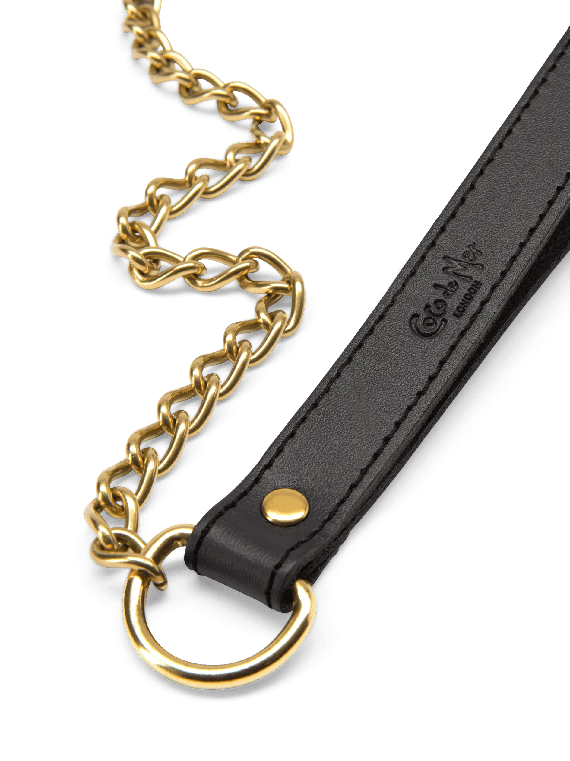 Coco de Mer Black Leather Lead