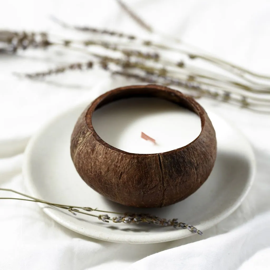 Coconut Shell Soy Wax Candles - Handmade Eco-Friendly & Vegan