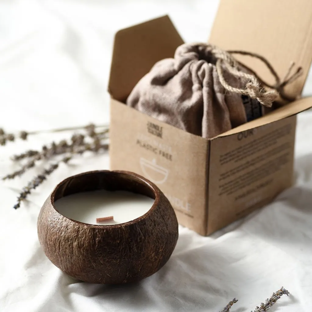 Coconut Shell Soy Wax Candles - Handmade Eco-Friendly & Vegan