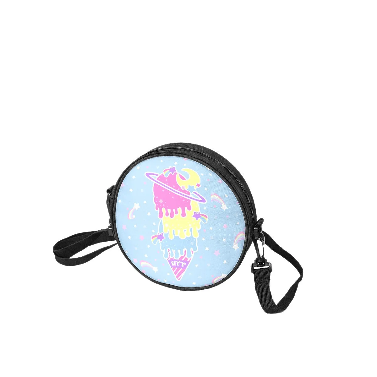 Cosmic Ice Cream Blue Circle Crossbody Bag