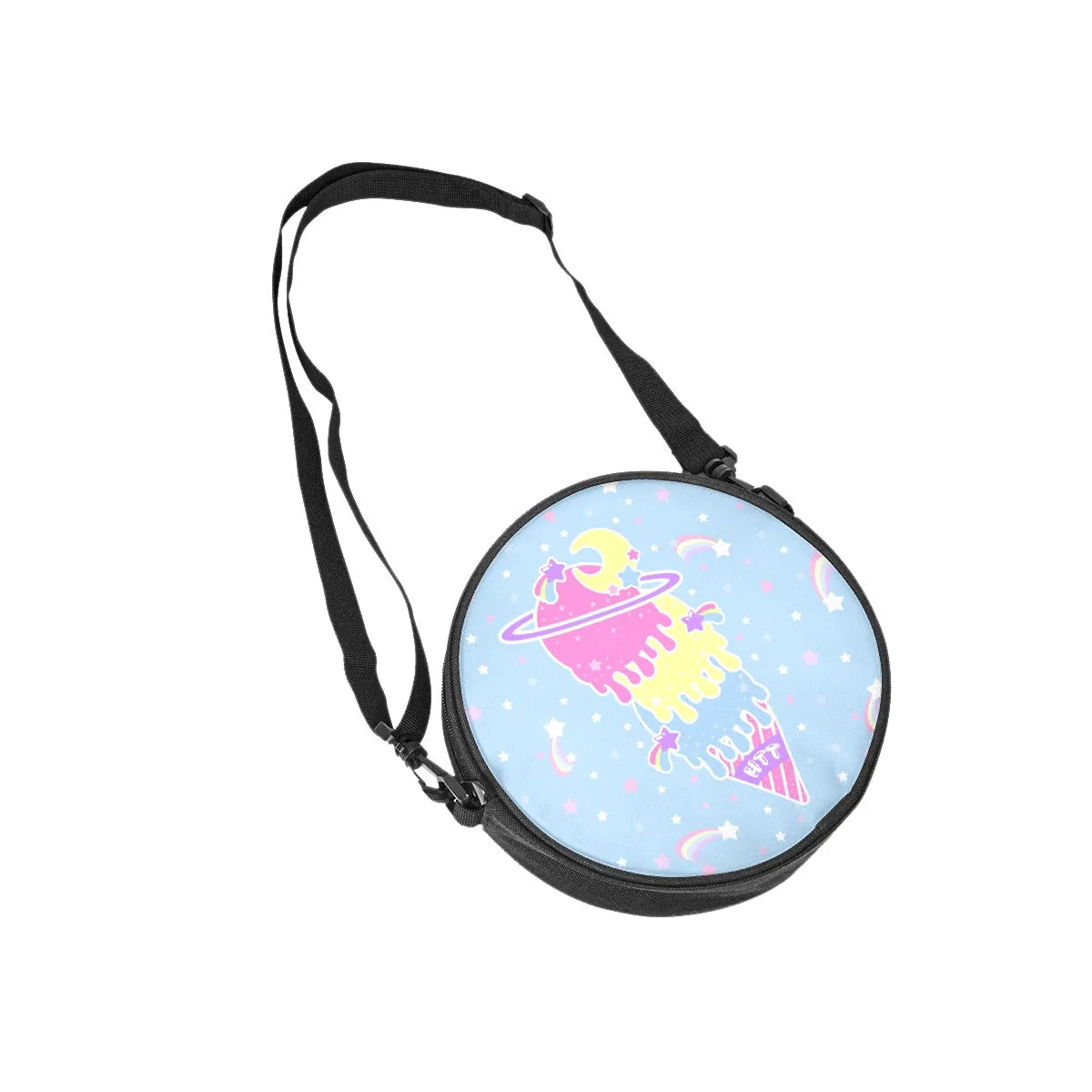 Cosmic Ice Cream Blue Circle Crossbody Bag