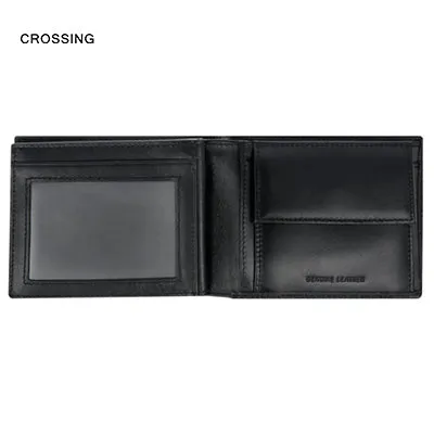 Crossing Elite Bi-fold Leather Wallet With Flap And Coin Pouch RFID