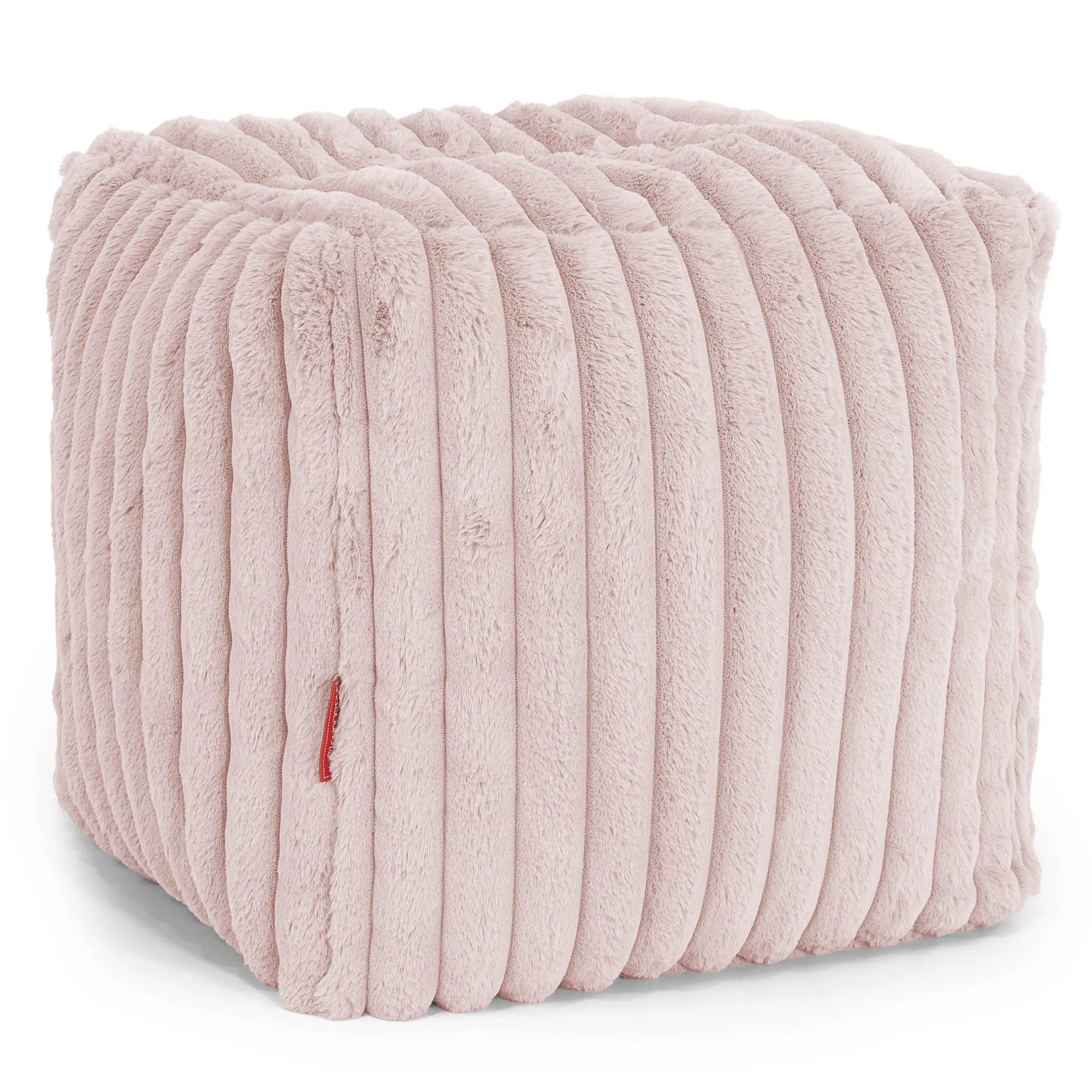 Cube Footstool Pouffe - Ultra Plush Cord Dusty Pink