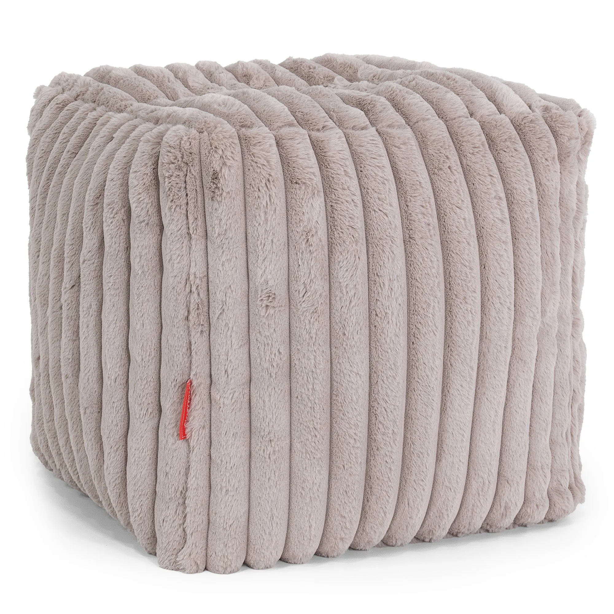 Cube Footstool Pouffe - Ultra Plush Cord Minky