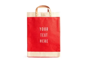 Customized Market Bag in Red - Wholesale