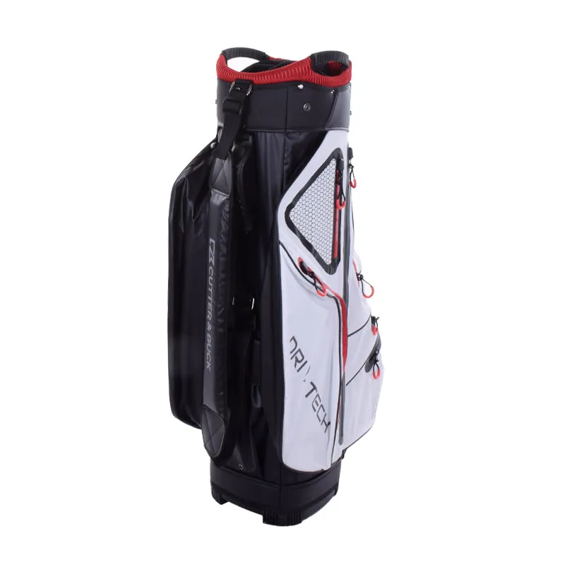 CUTTER & BUCK 9" Waterproof Cart Bag (White/Red)