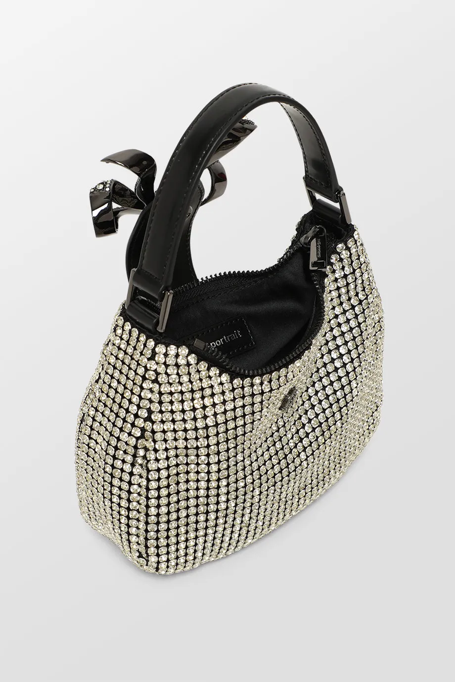 Diamante Crescent Bow Bag