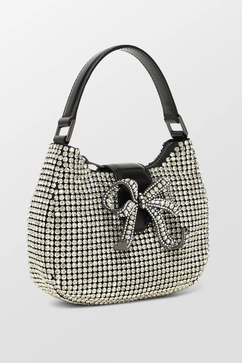 Diamante Crescent Bow Bag