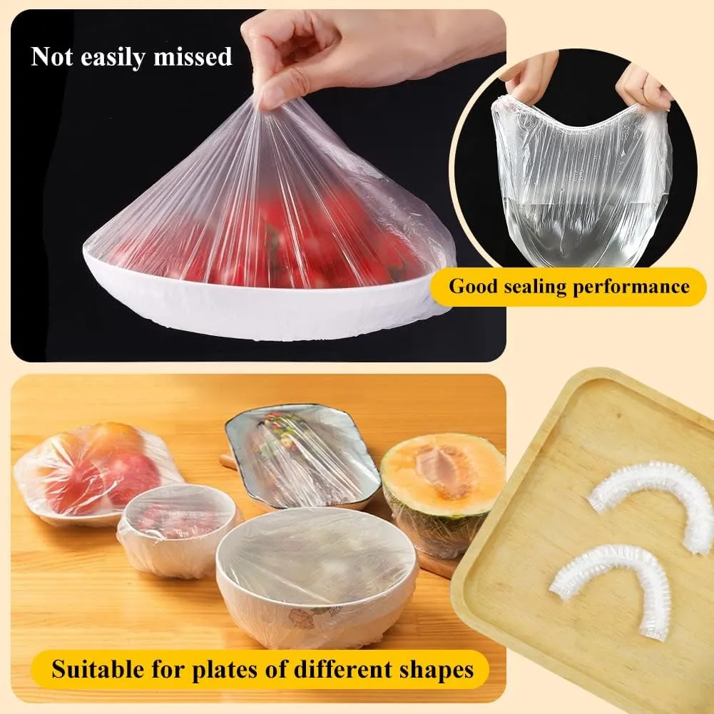 Disposable Food Cover Plastic Wrap Elastic Multipurpose (100pcs pack)