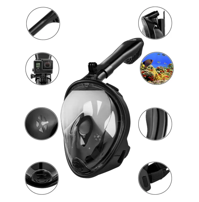 Diving Mask  with Detachable Camera Mount