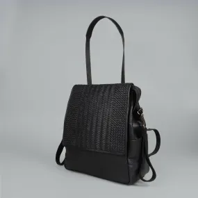 Donna Weaved Leather Diaper Bag