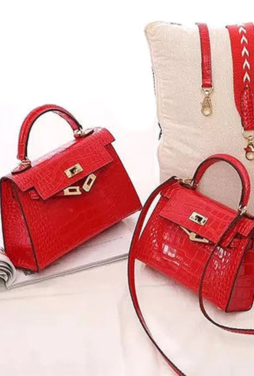 DOROTEA - MINI CROC KELLY BAG