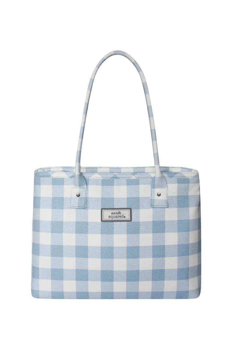 Earth Squared Spring Gingham Tote Bag