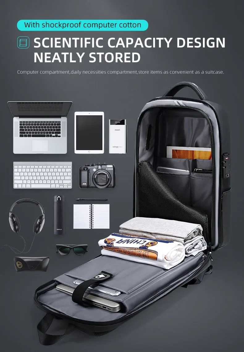 Elegant Anti-Theft USB Travel Backpack